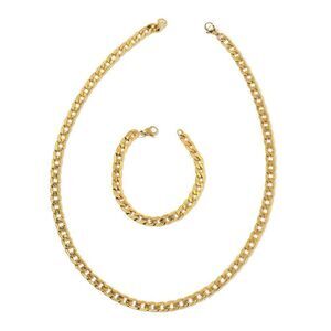 Necklace ION Plated YG and Bracelet Set